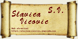 Slavica Vićović vizit kartica